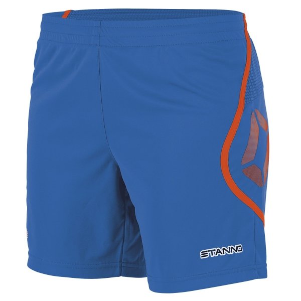 Stanno Pisa Blue/Shocking Orange Football Shorts Ladies