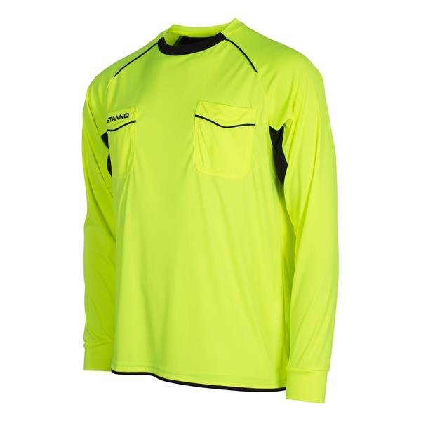 Stanno Bergamo LS Referee Shirt Neon Yellow/black