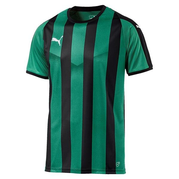 Puma Liga Striped Football Shirt Pepper Green/Black