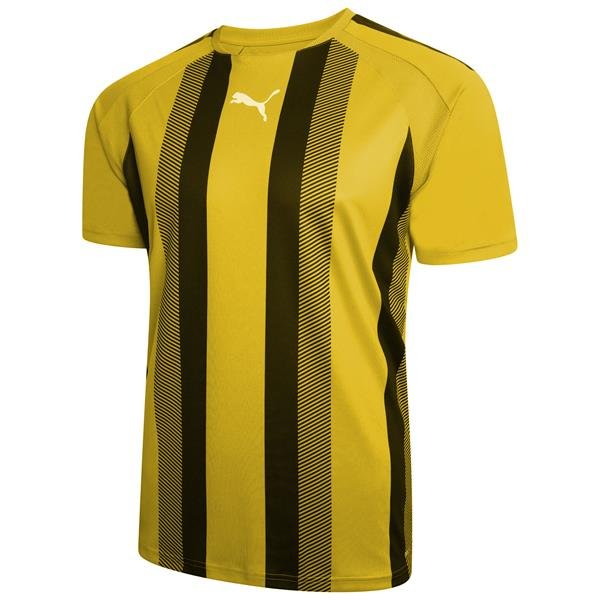 Puma Liga Striped 22 Football Shirt Cyber Yellow/Black