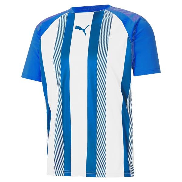 Puma Liga Striped 22 Football Shirt Electric Blue/White