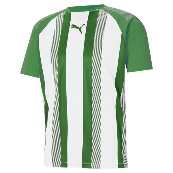 Puma Liga Striped 22 Football Shirt Pepper Green/White