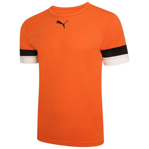 Puma Rise Football Shirt Black/White Golden Poppy/black