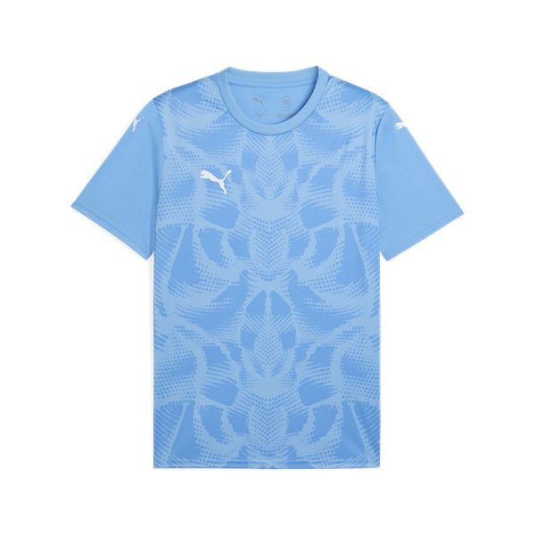 Puma Team Ultimate 25 Football Shirt Green Glare/Black Light Blue/white