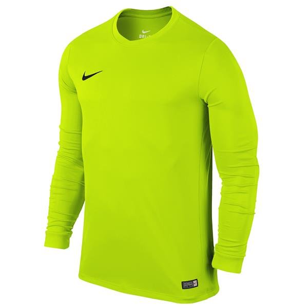 Nike Park VI LS Football Shirt Volt/Black Youths
