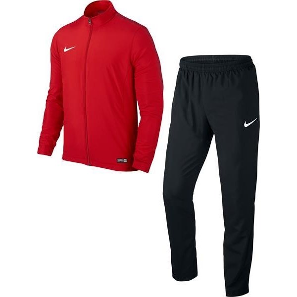 black and red nike academy tracksuit