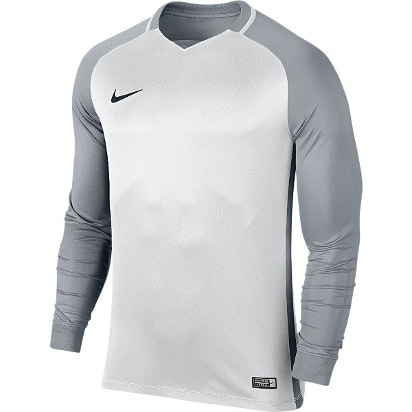 Nike Trophy III LS Football Shirt White/Wolf Grey Youths