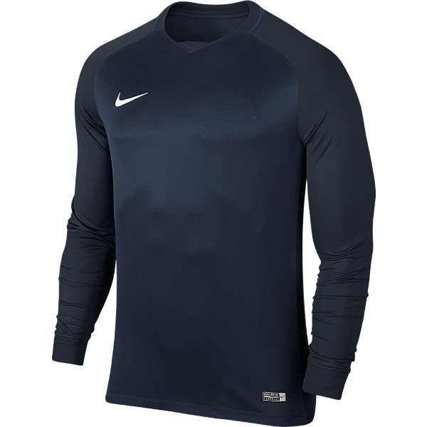 Nike Trophy III LS Football Shirt Mid Navy/Dark Obsidian Youths