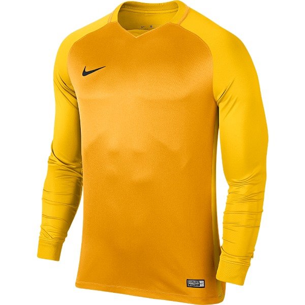 Nike Trophy III LS Football Shirt Uni Gold/Tour Yellow XL Youths