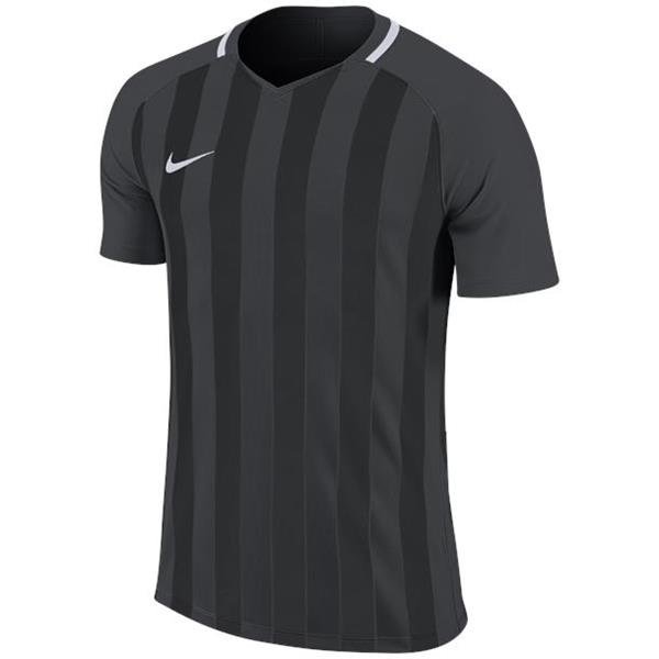 Nike Striped Division III SS Football Shirt Anthracite/Black Youths