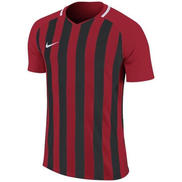 Nike Striped Division III SS Football Shirt Uni Red/Black Youths