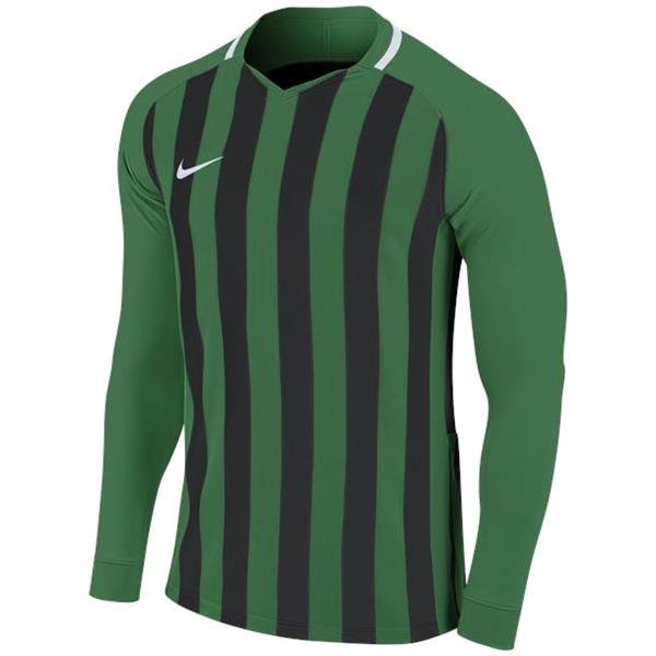 Nike Striped Division III LS Football Shirt Pine Green/Black XL Youths