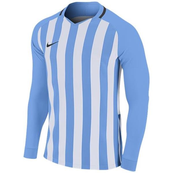 Nike Striped Division III LS Football Shirt Uni Blue/White Youths