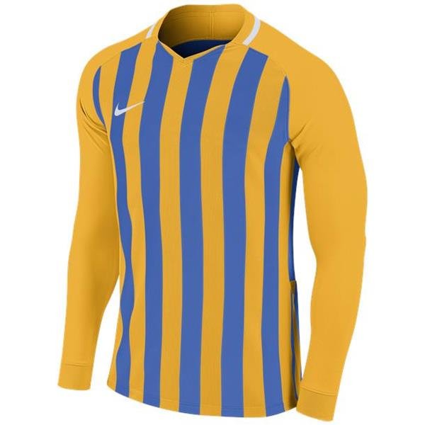 Nike Striped Division III LS Football Shirt Uni Gold/Royal Youths