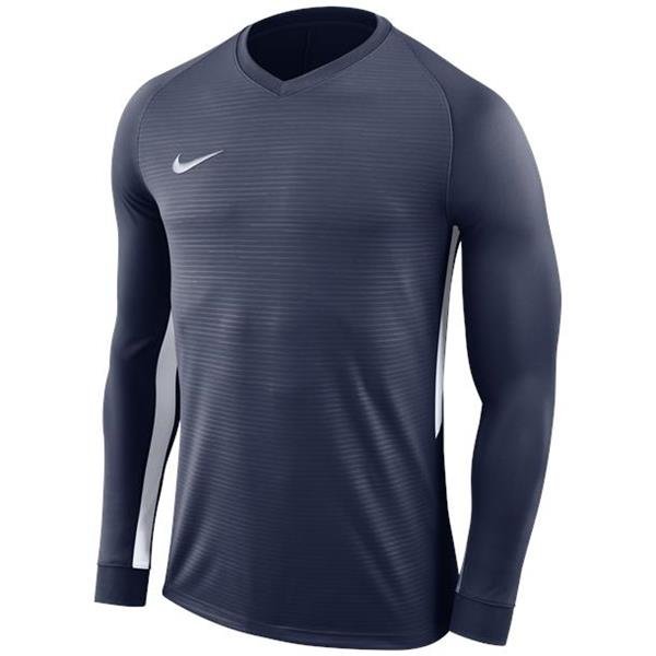 Nike Tiempo Premier LS Football Shirt Midnight Navy/White