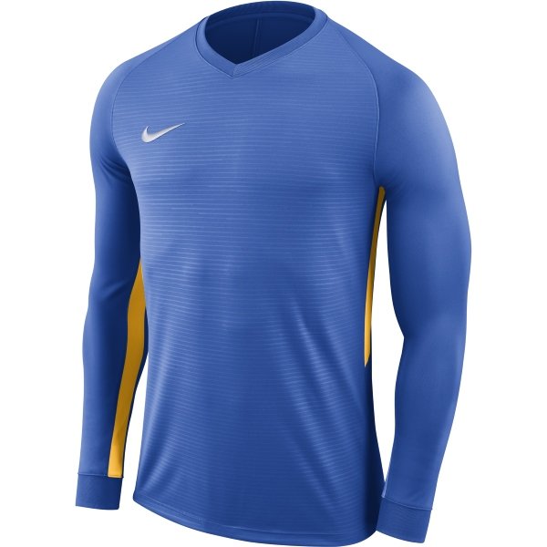 Nike Tiempo Premier LS Football Shirt Royal Blue/Uni Gold