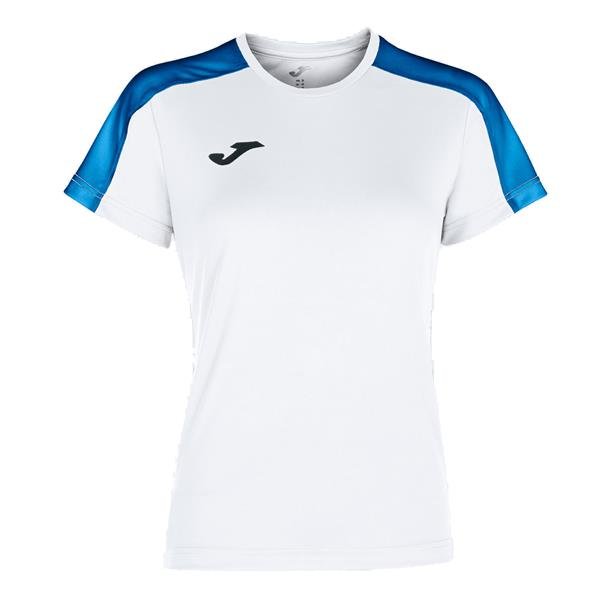 Joma Academy III SS Football Shirt White/Royal