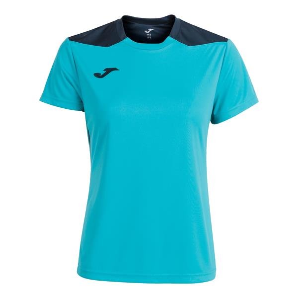 Joma Championship VI SS Football Shirt Fluo Turquoise/Black
