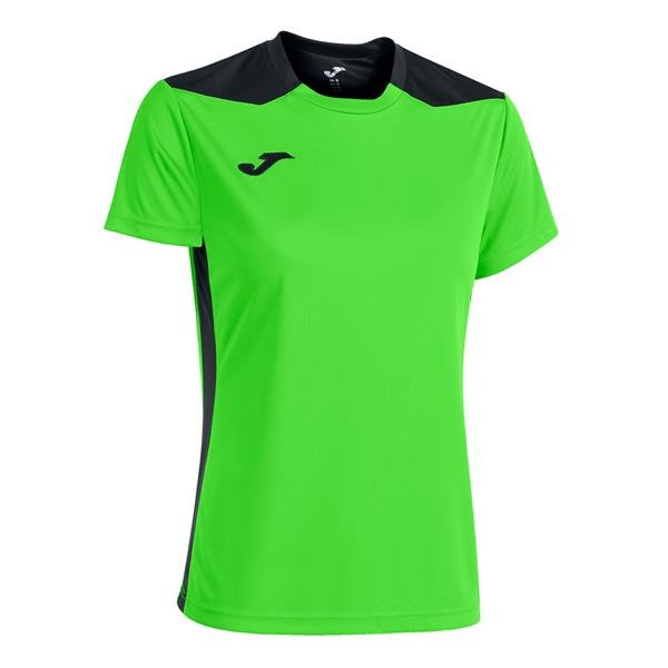 Joma Championship VI SS Football Shirt Fluo Green/Black