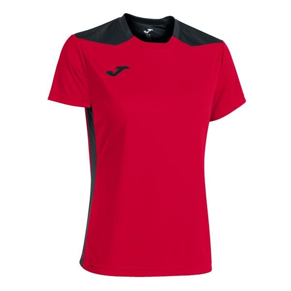 Joma Championship VI SS Football Shirt Red/Black