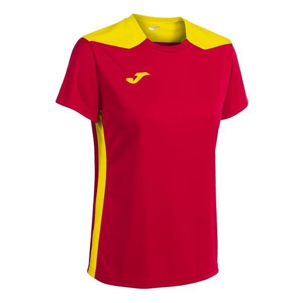 Joma Championship VI SS Football Shirt Red/Yellow