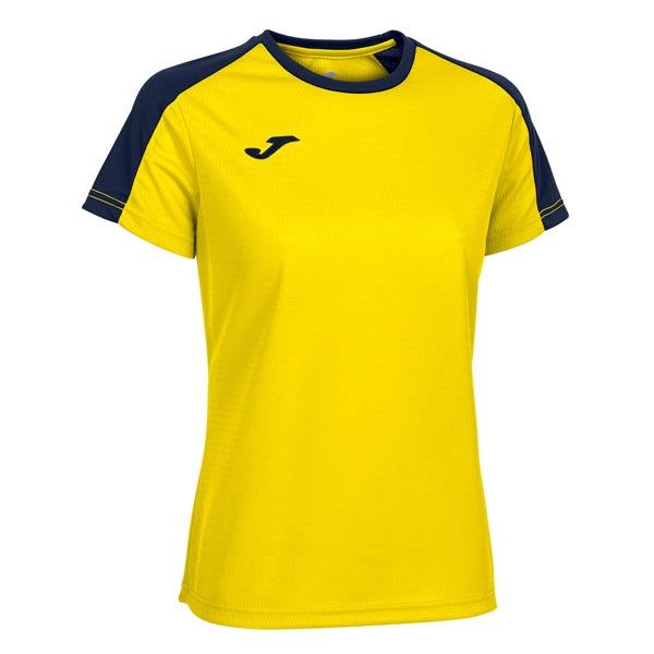 Joma Eco Championship SS Football Shirt Yellow/Navy