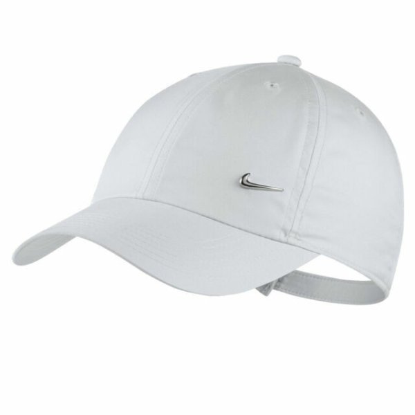 Nike Heritage 86 Metal Swoosh Cap White/Silver Youths