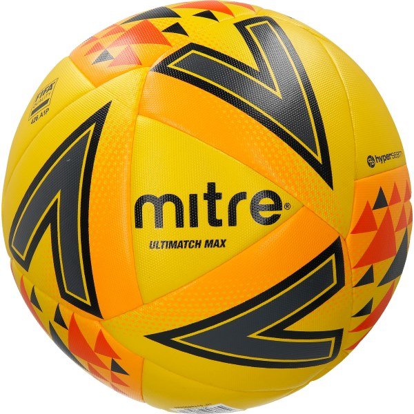 Mitre Ultimatch Max Match Football Yellow/Orange