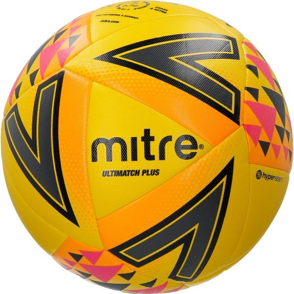 Mitre Ultimatch Plus Match Football Yellow/Orange