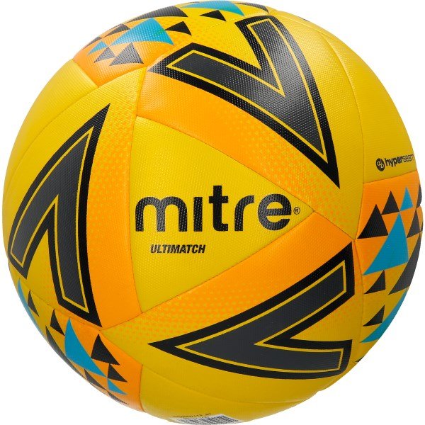 Mitre Ultimatch Match Football Yellow/Orange
