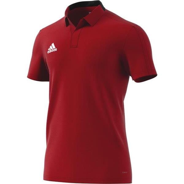 adidas Condivo 18 Power Red/Black Cotton Polo Youths
