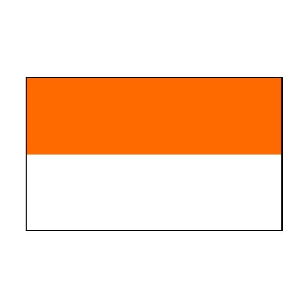 2 Colour Corner Flags Orange/White