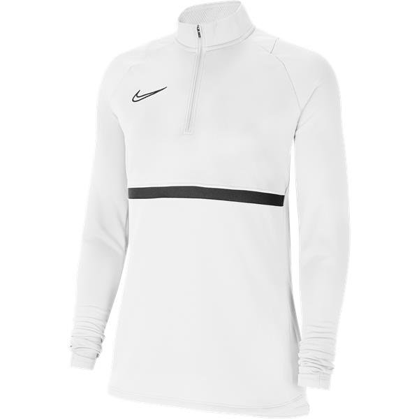 Nike Womens Academy 21 Drill Top White/black