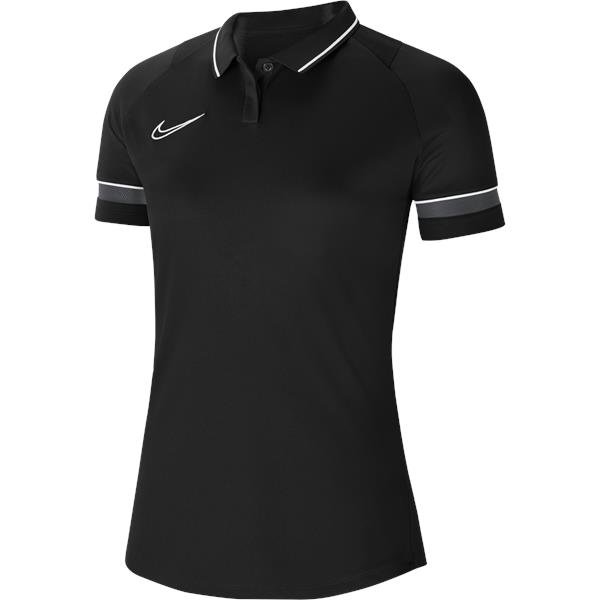 Nike Womens Academy 21 Polo Smoked Pearl/black