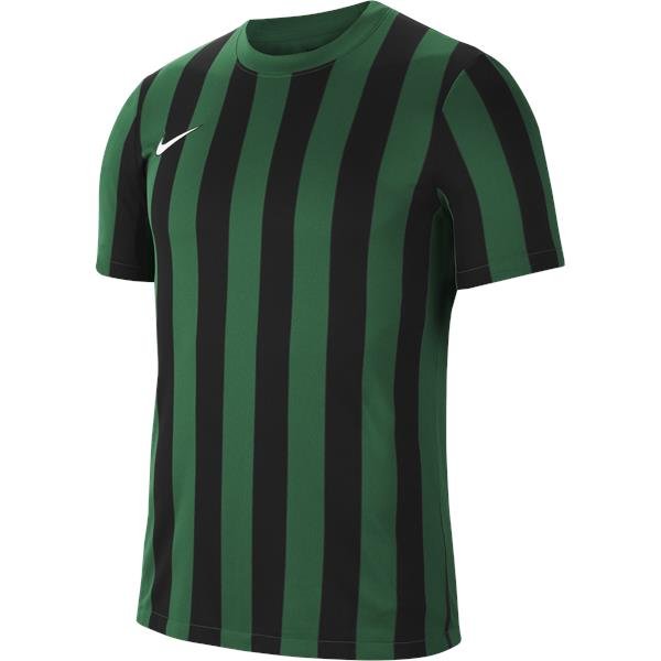 Nike Striped Division IV SS Football Shirt Pine Green/Black