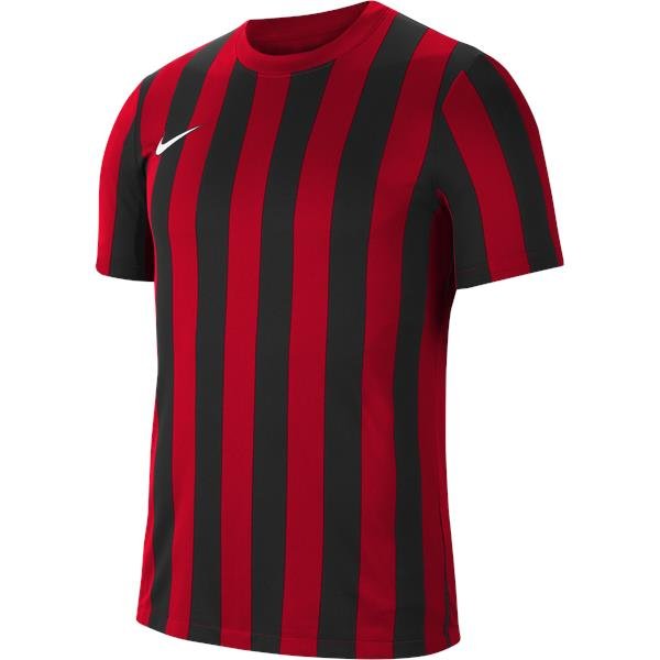 Nike Striped Division IV SS Football Shirt Uni Red/Black