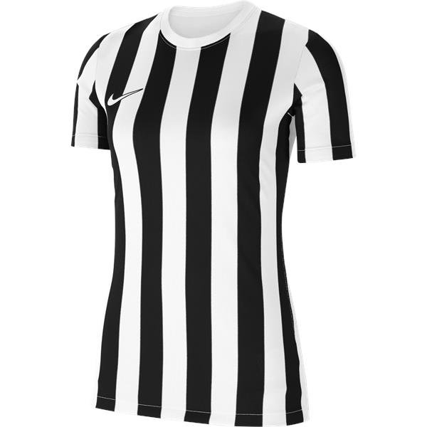 Nike Womens Striped Division IV Football Shirt White/Uni Blue White/black