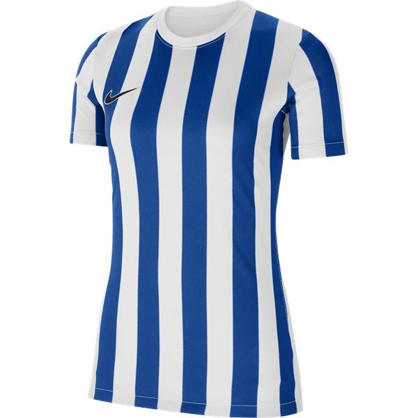 Nike Womens Striped Division IV Football Shirt White/Uni Blue White/royal Blue