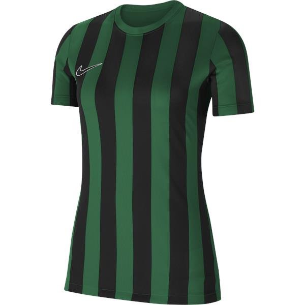 Nike Womens Striped Division IV Football Shirt Pine Green/Black
