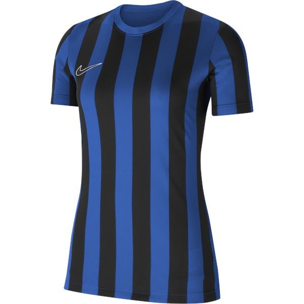 Nike Womens Striped Division IV Football Shirt White/Uni Blue Royal Blue/black