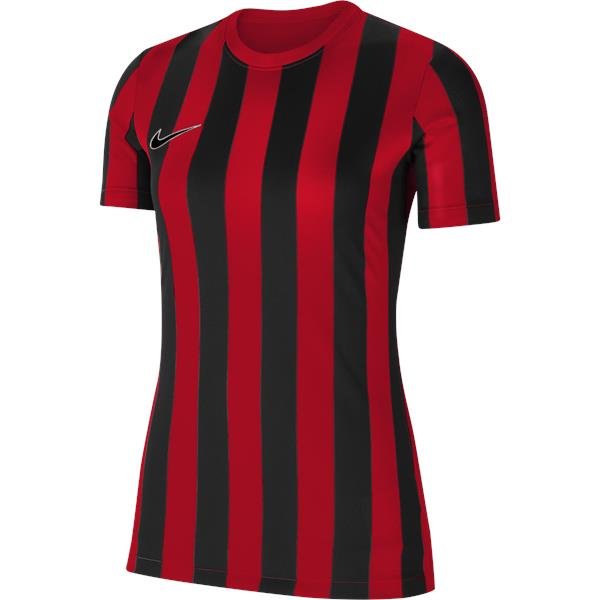 Nike Womens Striped Division IV Football Shirt Uni Red/Black