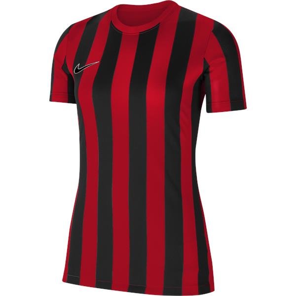 Nike Womens Striped Division IV Football Shirt White/Uni Blue Uni Red/black