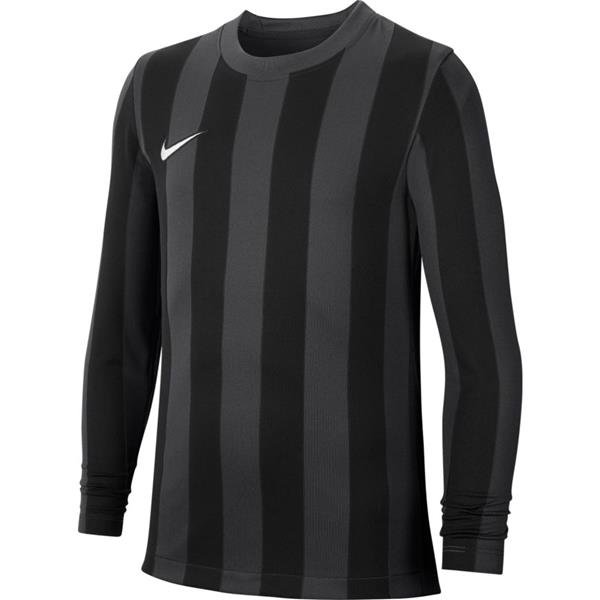 Nike Striped Division IV LS Football Shirt Volt/black