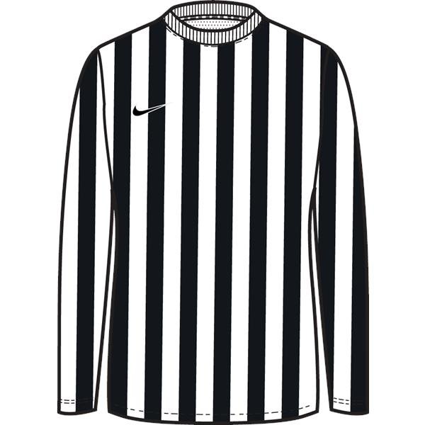 Nike Striped Division IV LS Football Shirt White/Black