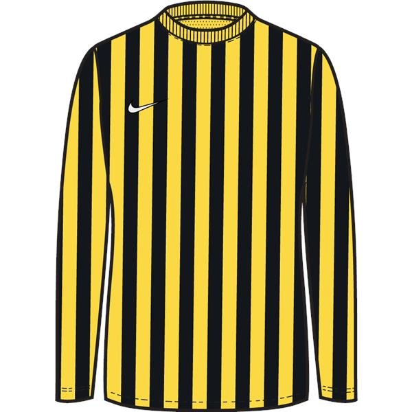 Nike Striped Division IV LS Football Shirt Tour Yellow/Black