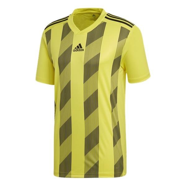 adidas Striped 19 Bright Yellow/Black SS Football Shirt Youths