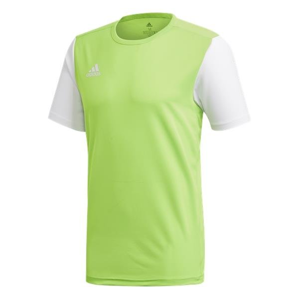 adidas Estro 19 Solar Green/White Football Shirt