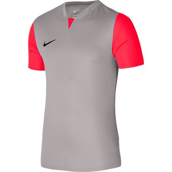 Nike Trophy V SS Football Shirt Pewter Grey/Bright Crimson