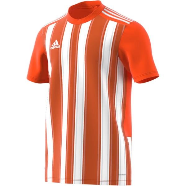orange and white adidas shirt