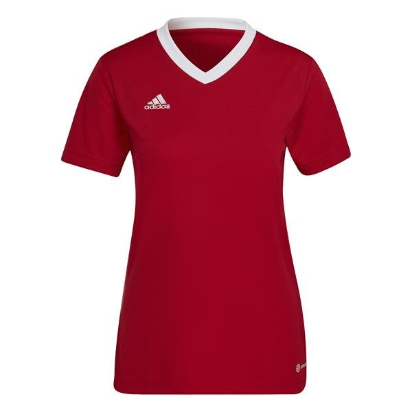 adidas Entrada 22 Womens Power Red/White Football Shirt
